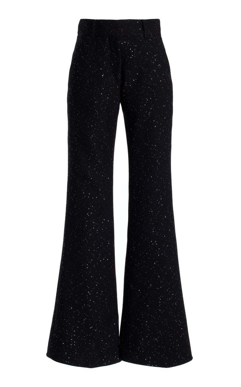 Allanon Sequin Pant in Black Wool - 1