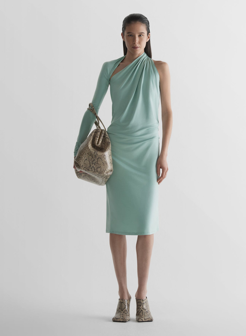 Draped jersey loop dress 1