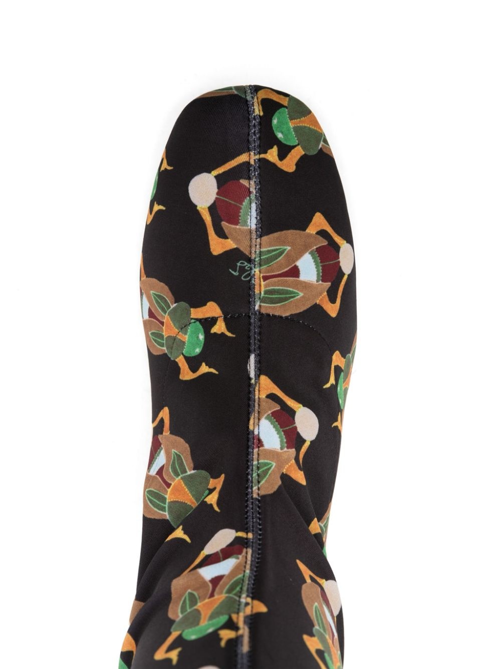 Edie 40mm scarab-jacquard boots - 4