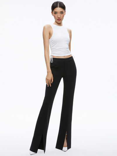 Alice + Olivia CHRISSY CREWNECK RUCHED CROP TOP outlook