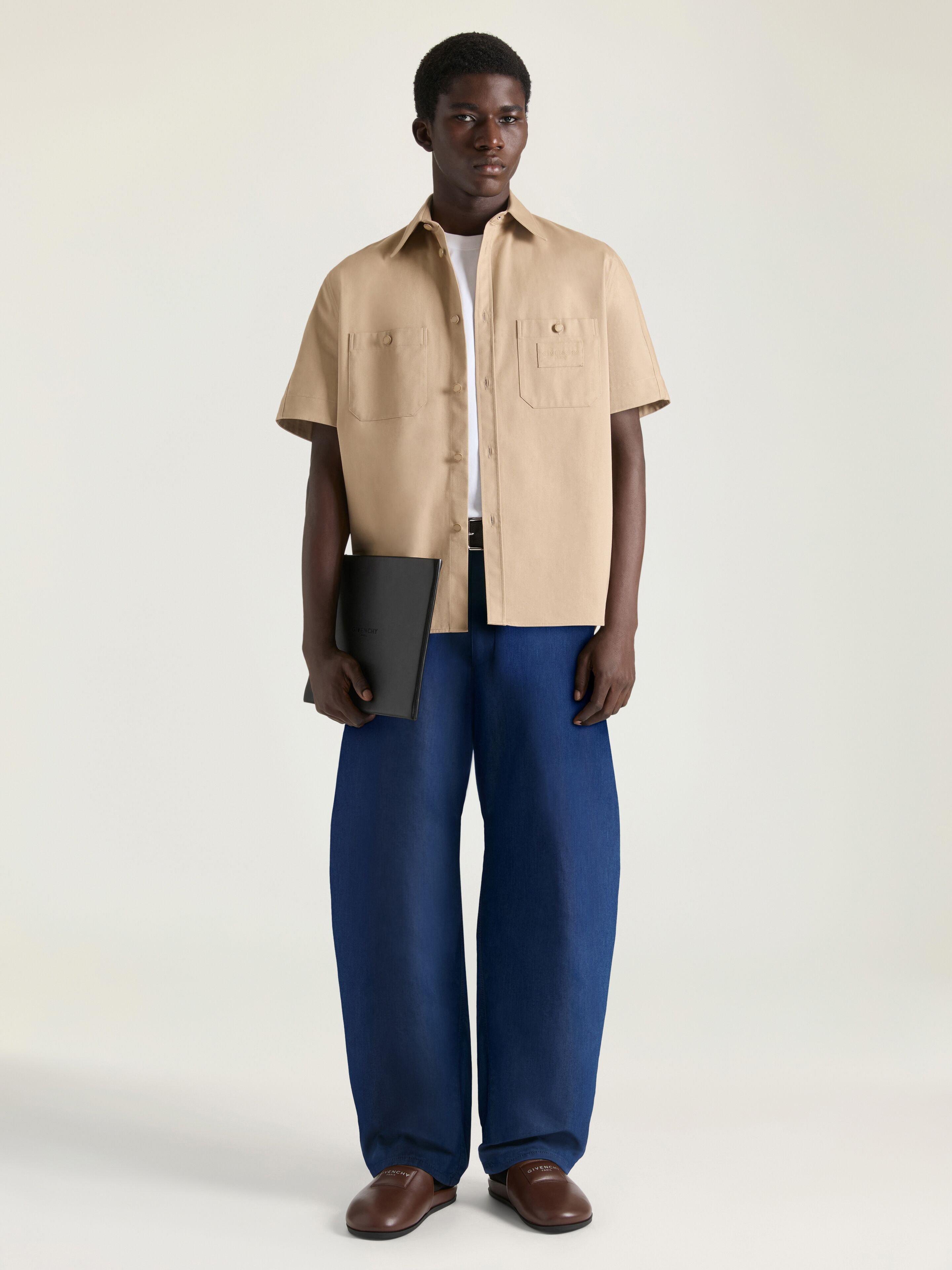 COUTURE SEAM SHIRT IN COTTON WITH GIVENCHY PARIS PATCH - 2