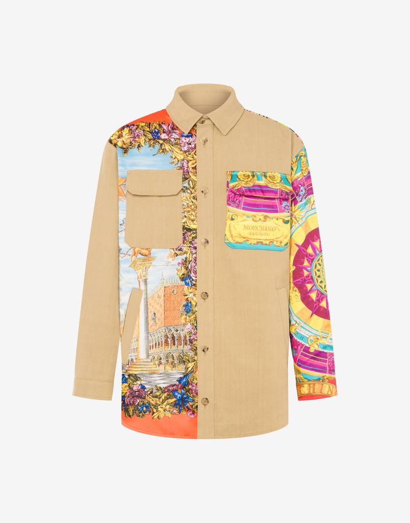 SCARF PRINT COTTON BULL SHIRT 1