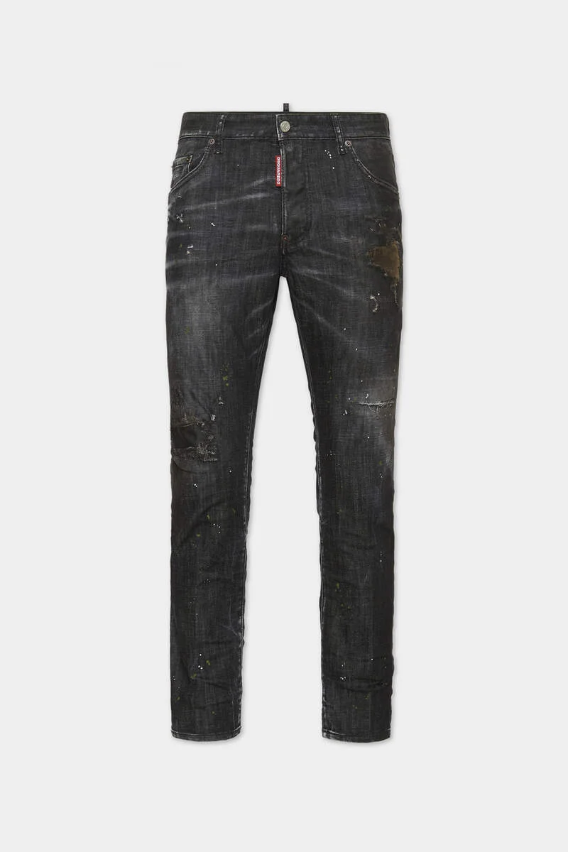 BLACK NIRVANA WASH SKATER JEANS - 1