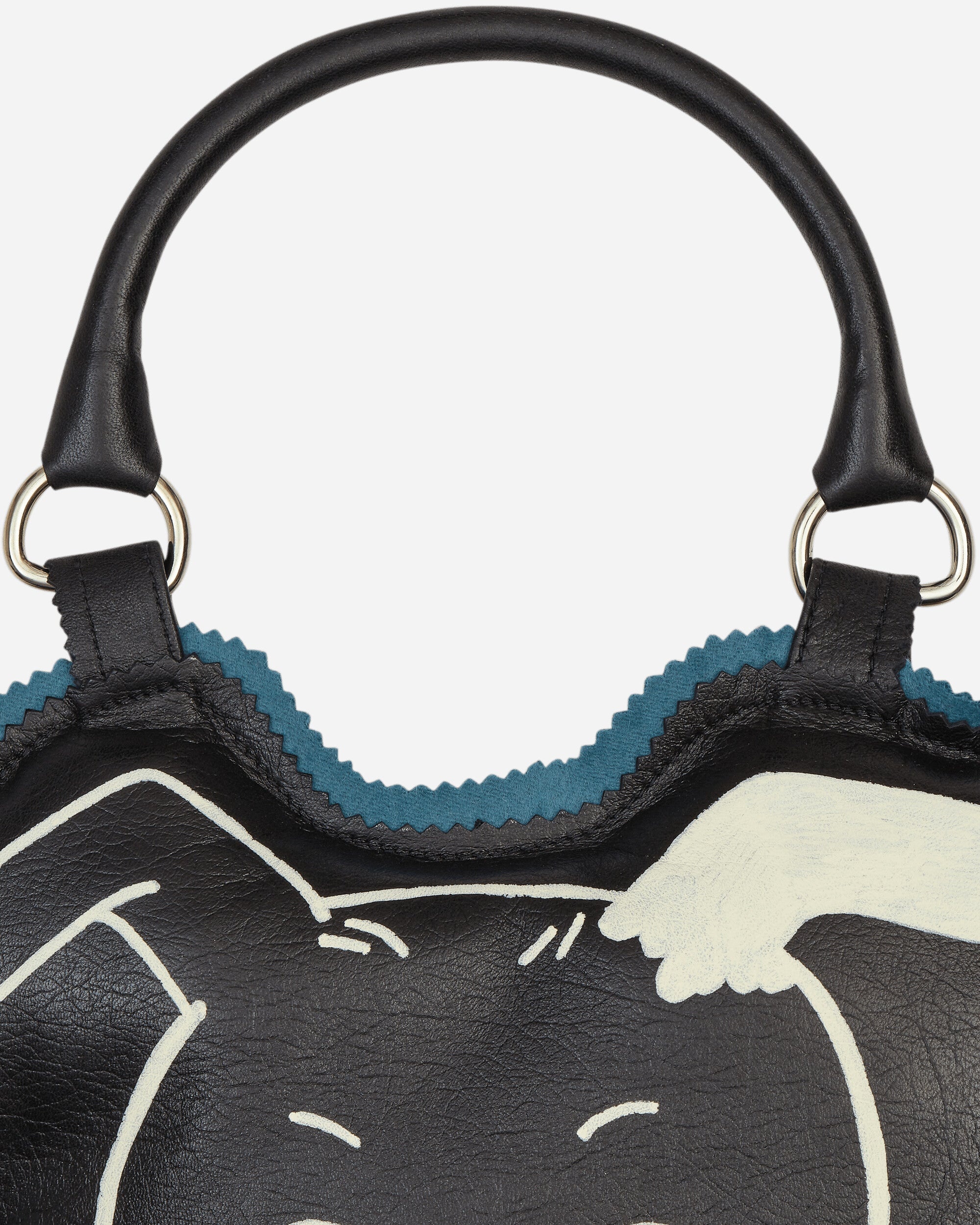 Hand Drawn Puppy Bag Black - 4