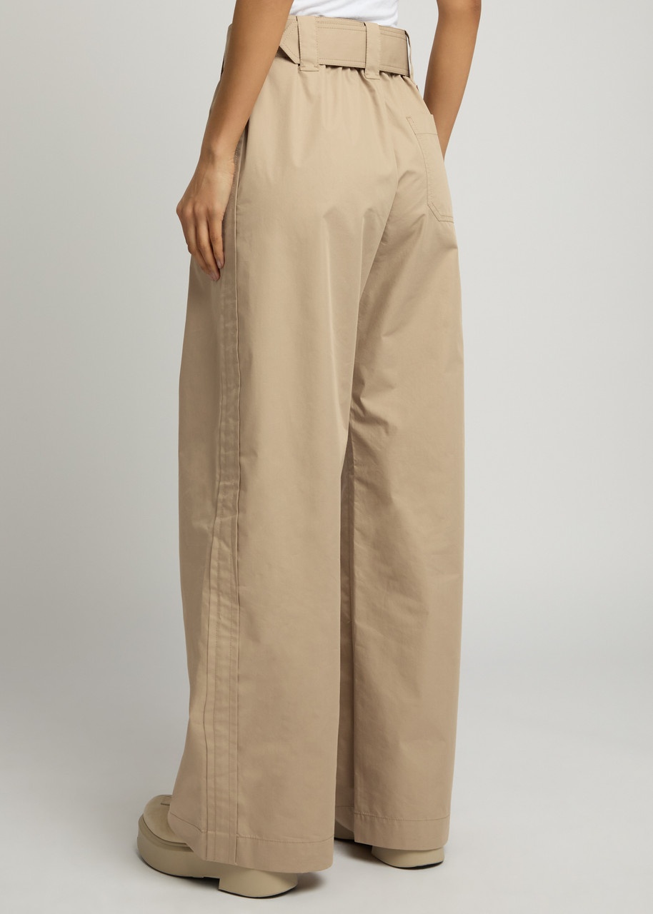 Moncler Wide-leg Cotton-blend Poplin Trousers - 3
