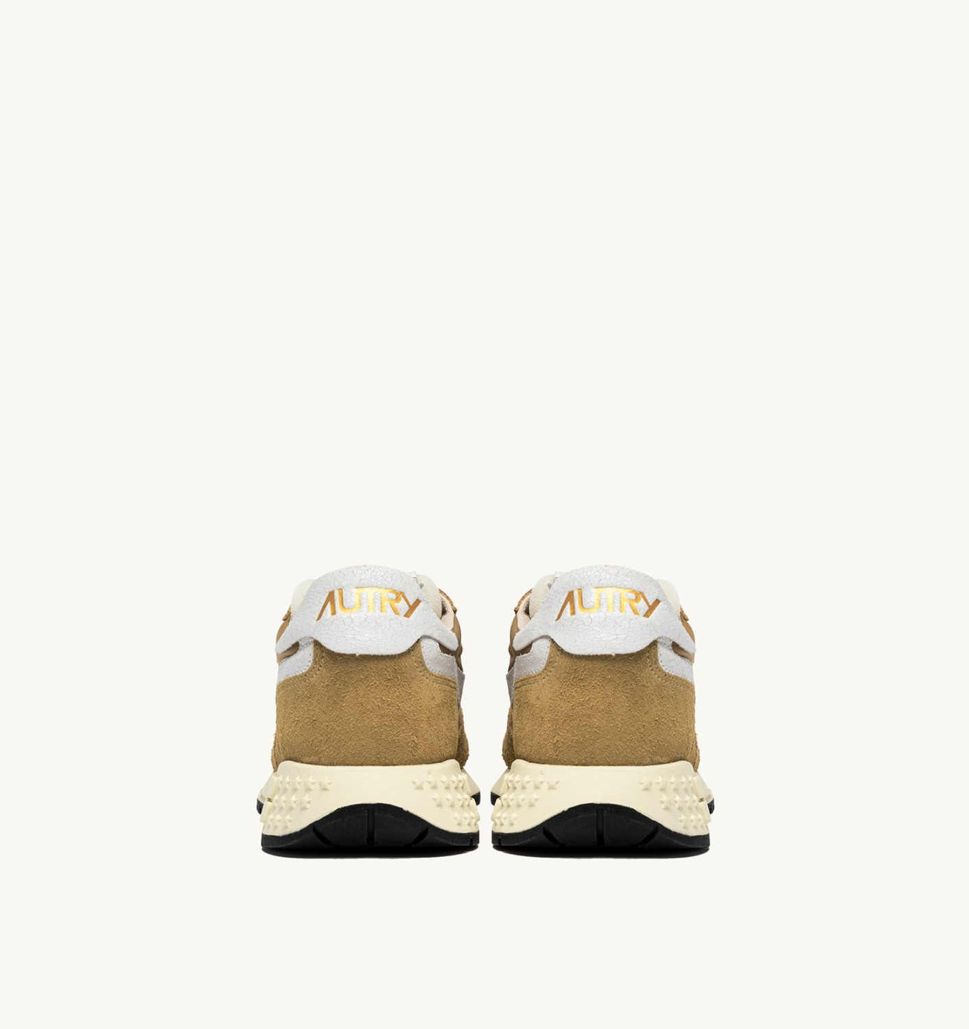 REELWIND LOW SNEAKERS IN NYLON AND SUEDE MUSTARD AND WHITE - 4