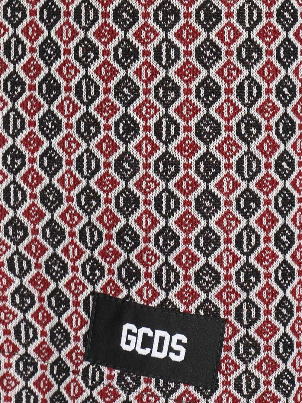 geometric-pattern drawstring shorts - 3