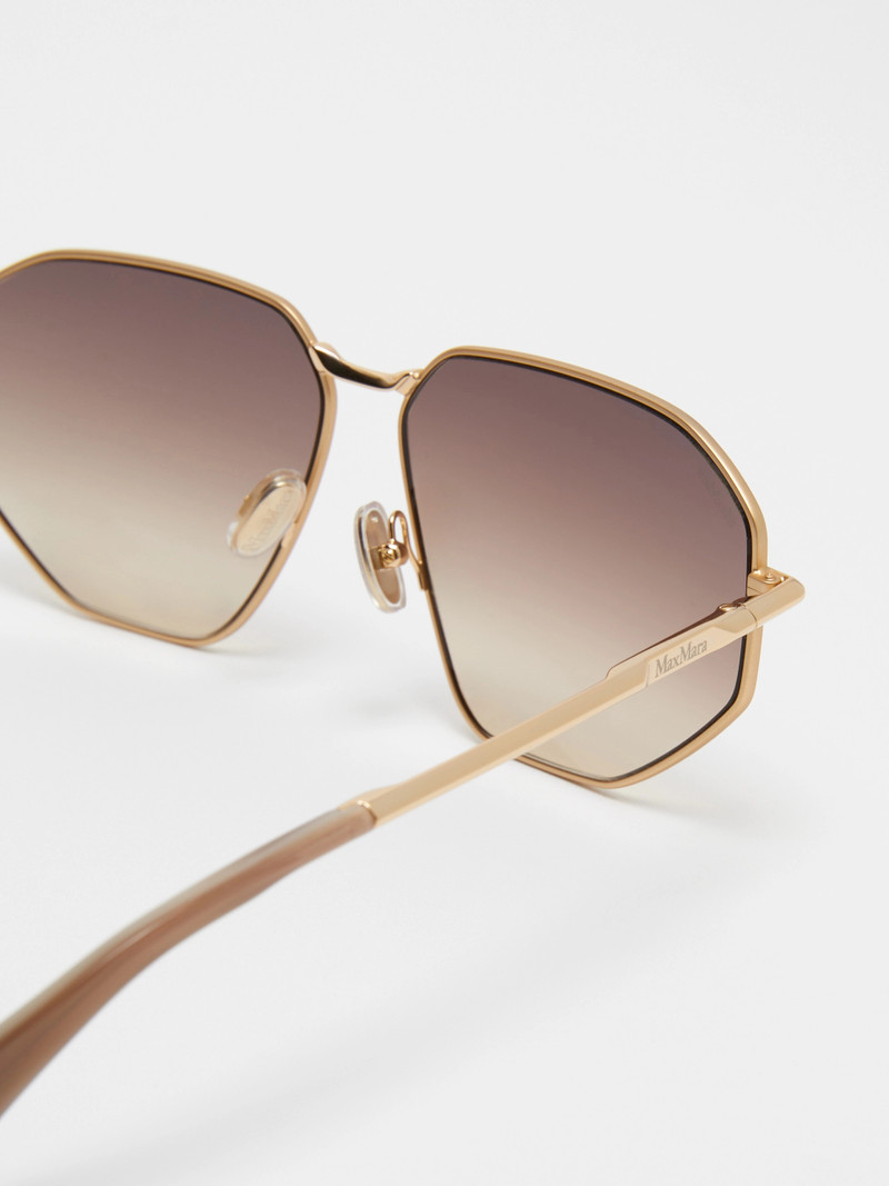 MILLER4 Wide geometric sunglasses - BROWN 3