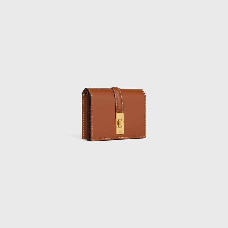 CELINE 16 CARD HOLDER WITH FLAP in SHINY CALFSKIN outlook