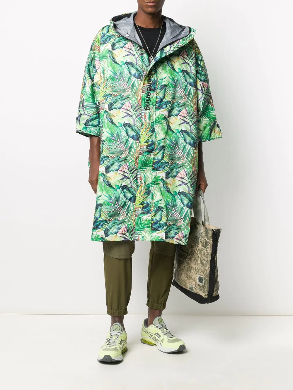 botanical print raincoat - 2