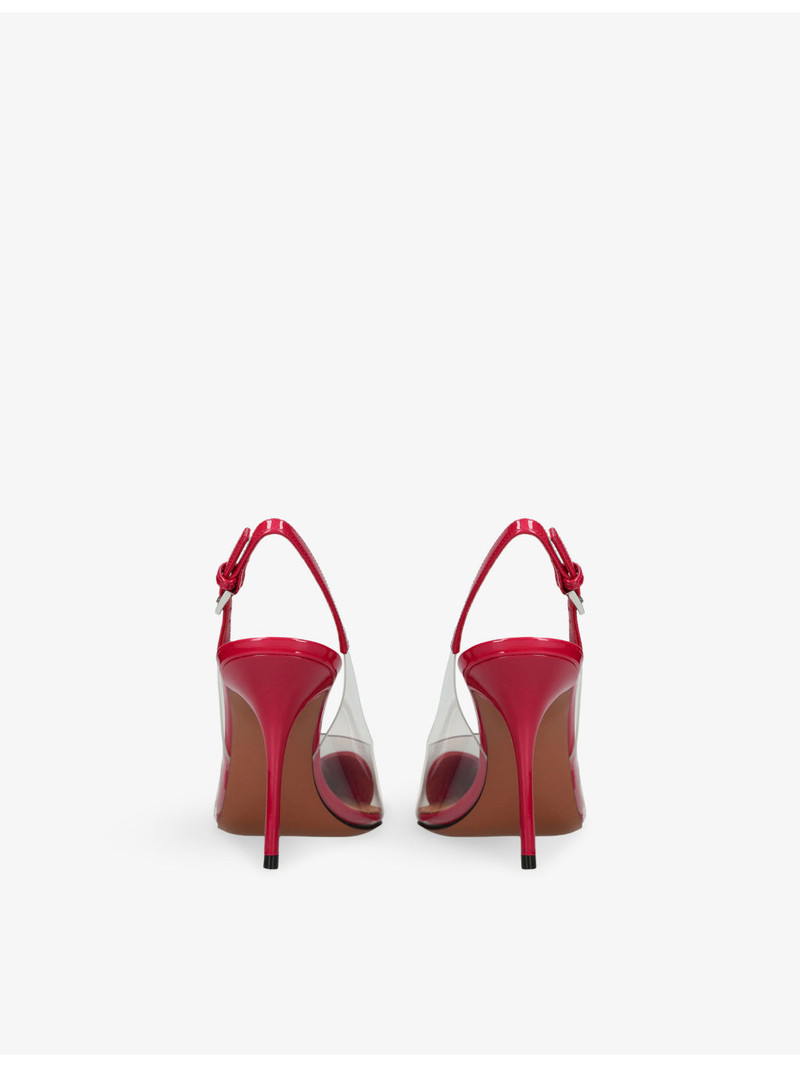 Alaïa Le Coeur 90 Patent-Leather And PVC Slingbacks outlook