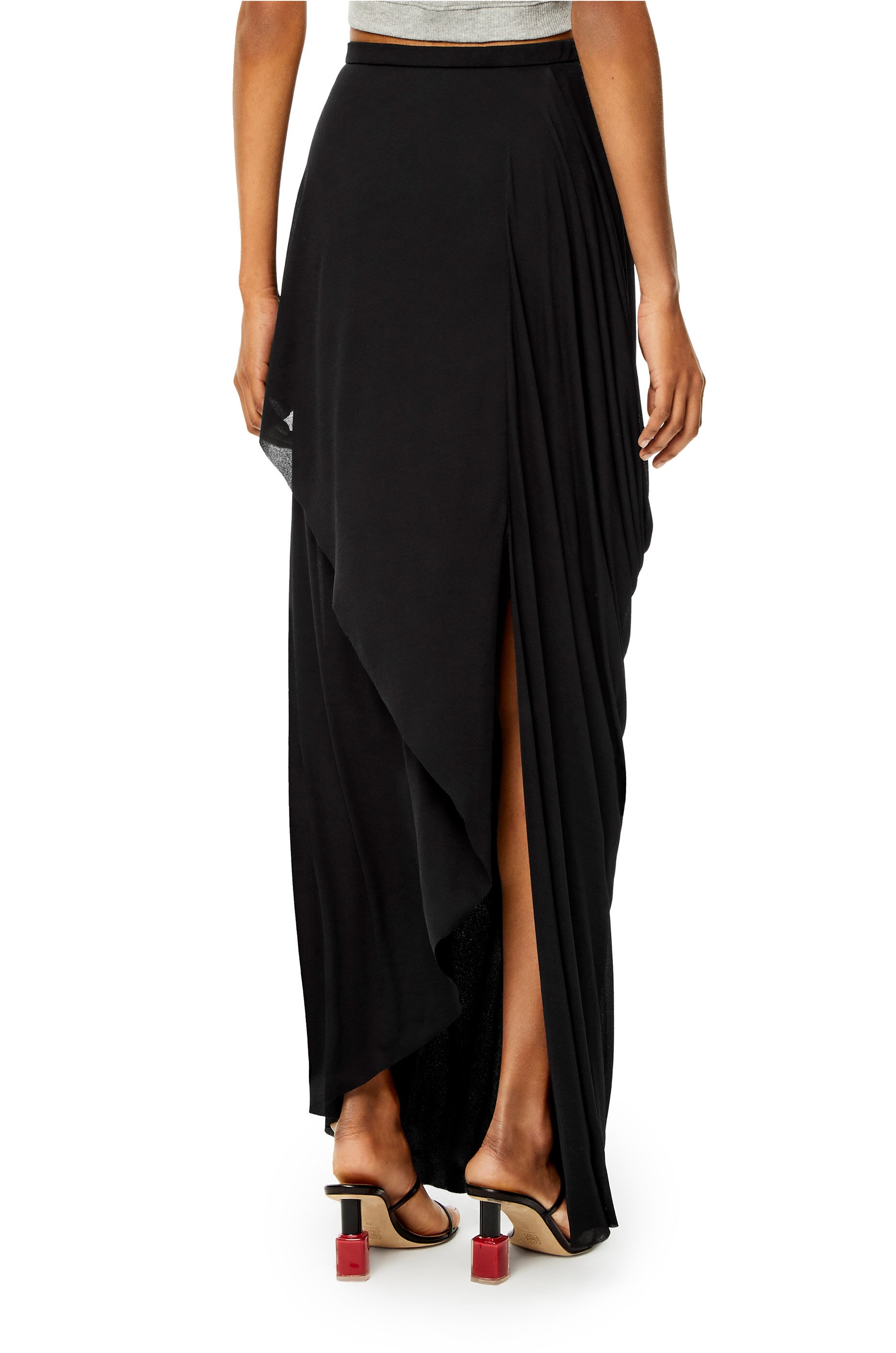 Chain draped skirt in viscose - 4