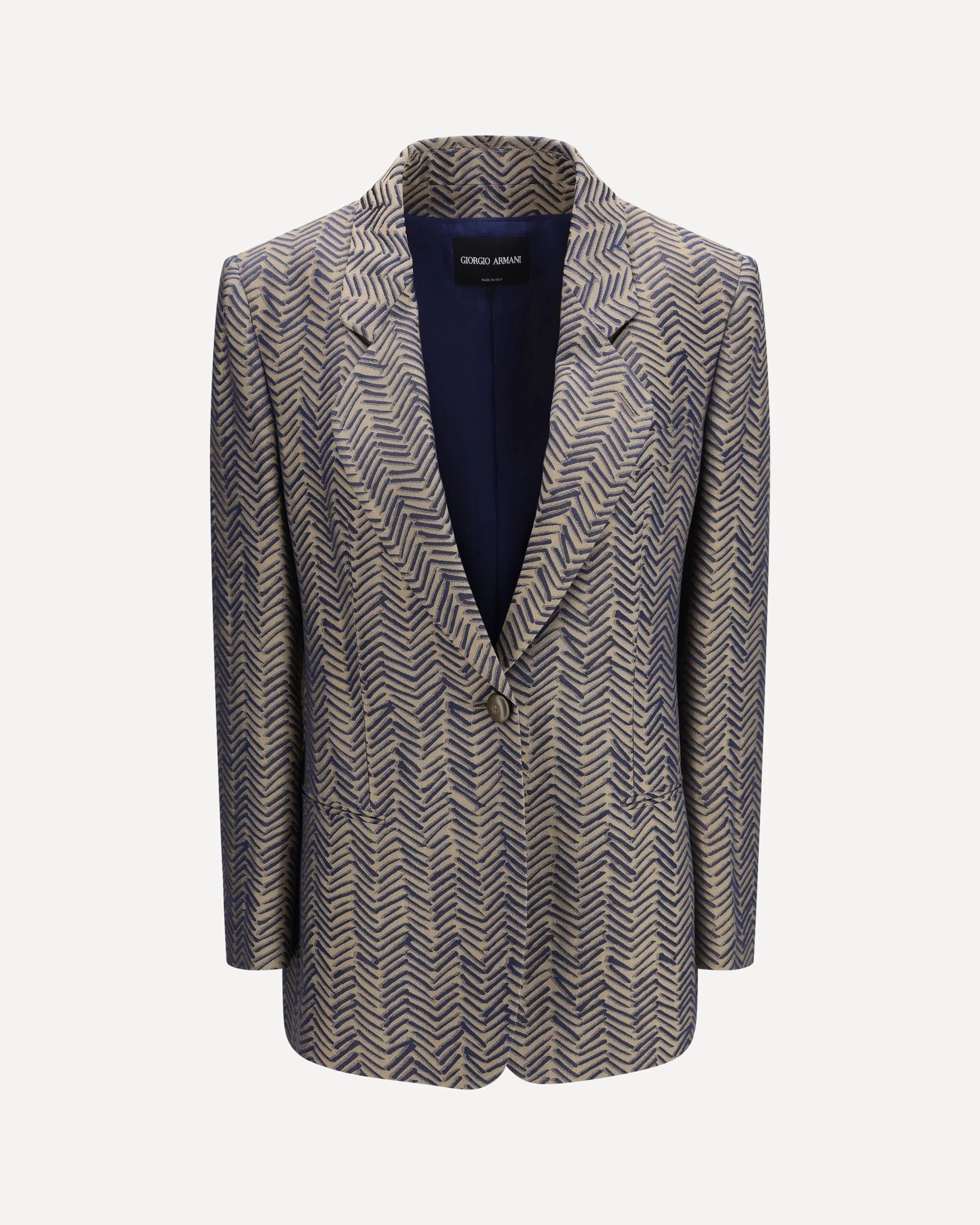 Single-breasted Jacket cchevron jacquard viscose - 1