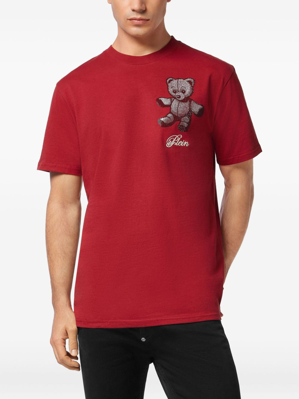 teddy bear strass T-shirt - 2