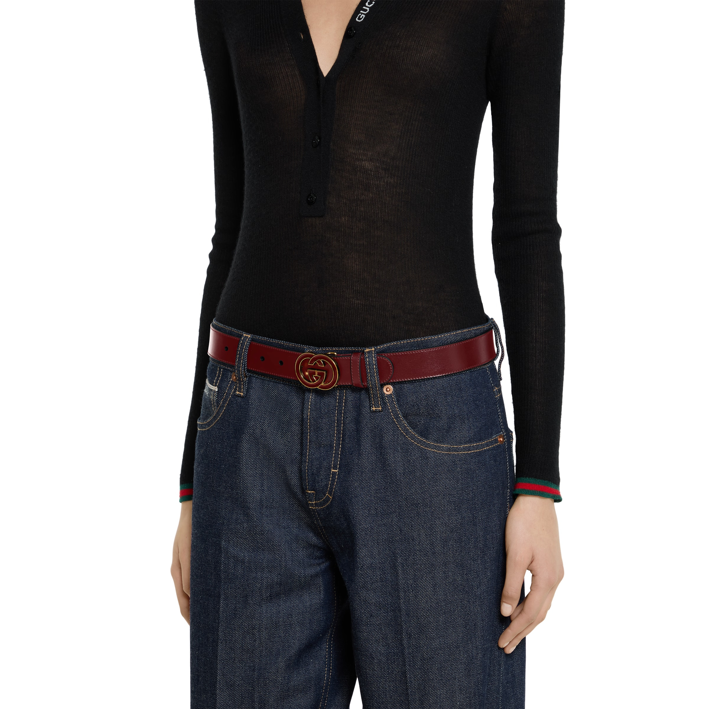 Belt with Interlocking G buckle - 3