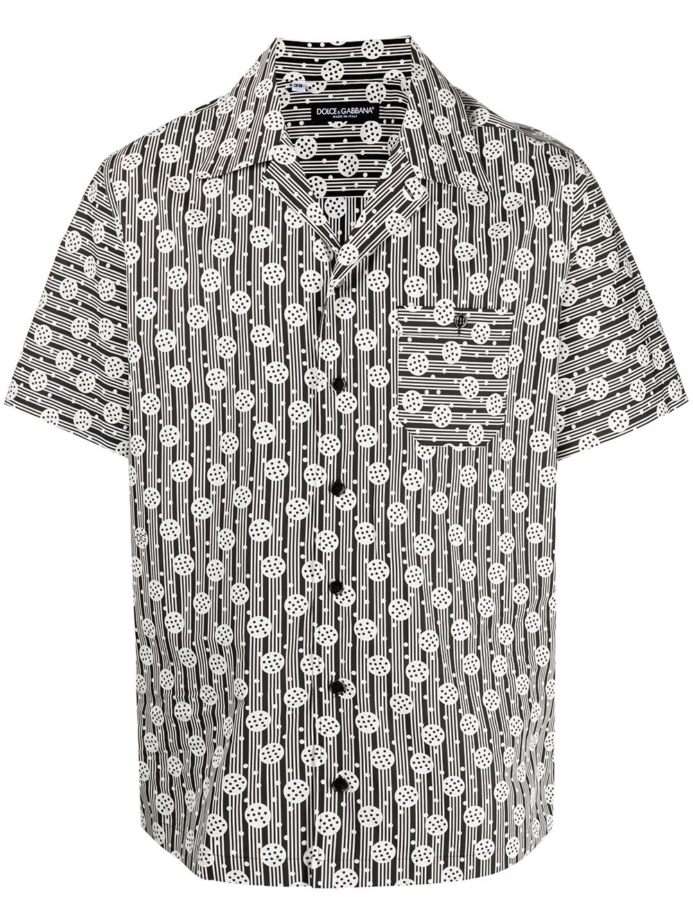 geometric-print cotton shirt - 1