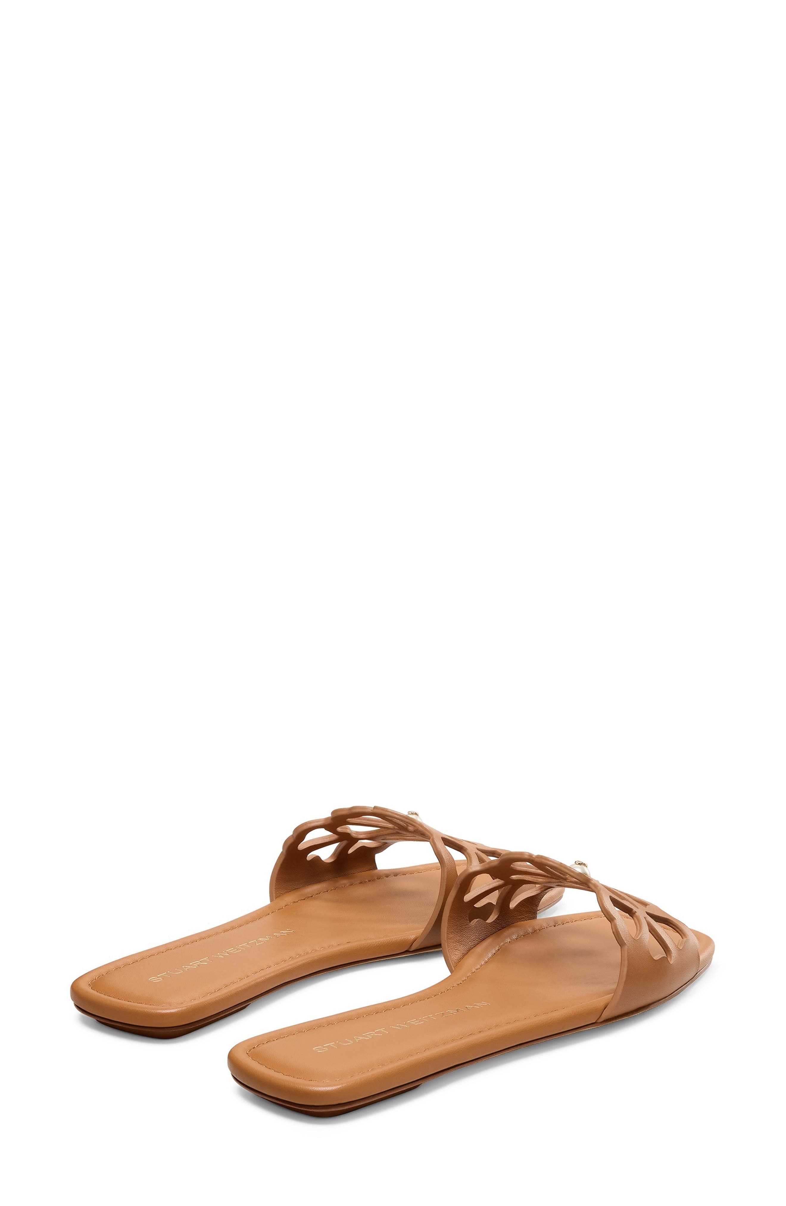 Stuart Weitzman Jasmine Cutout Slide Sandal in Macchiato at Nordstrom - 2