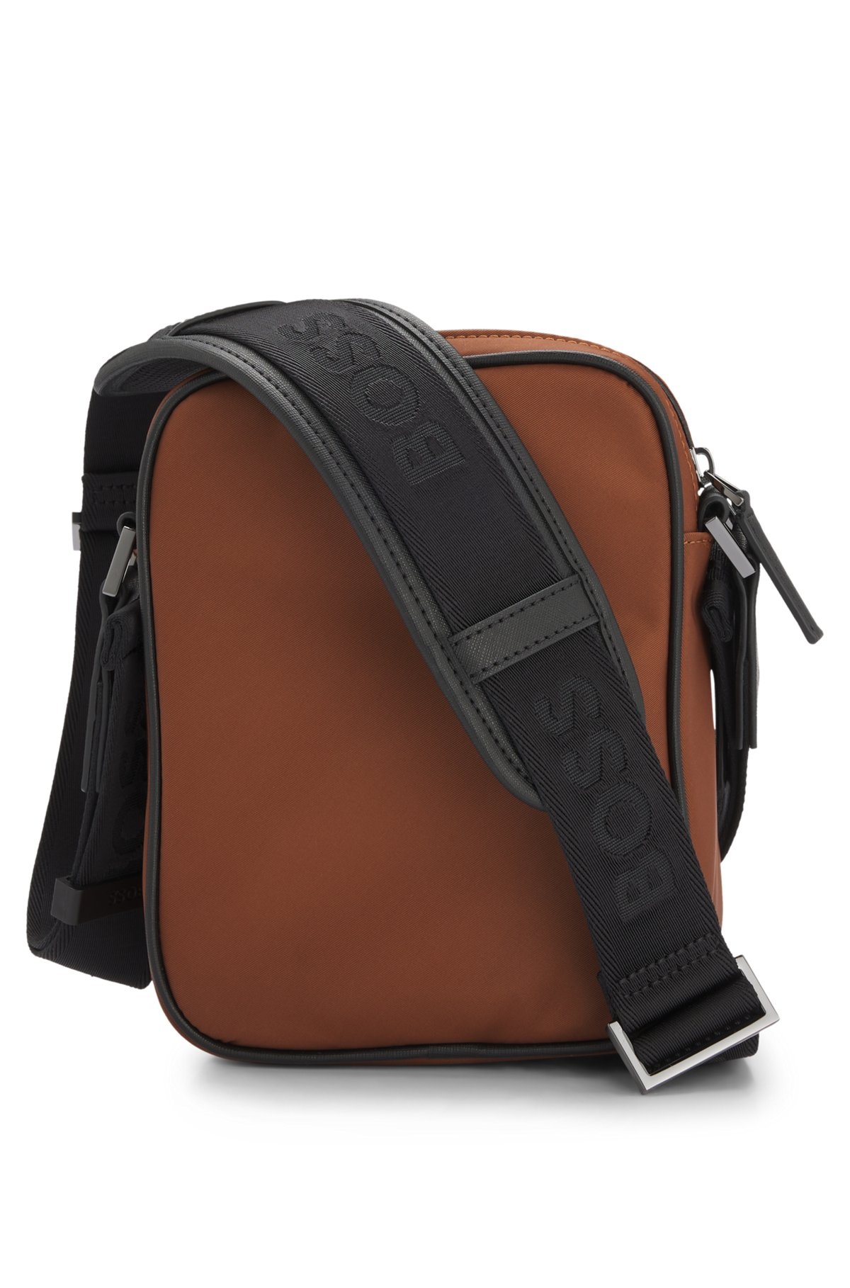 TWILL REPORTER BAG WITH DOUBLE B MONOGRAM - 2