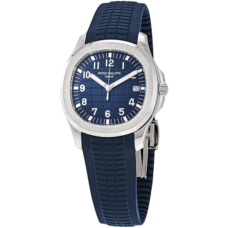 Pre-owned Patek Philippe Aquanaut Blue Dial Men's Watch 5168G-001 - 1