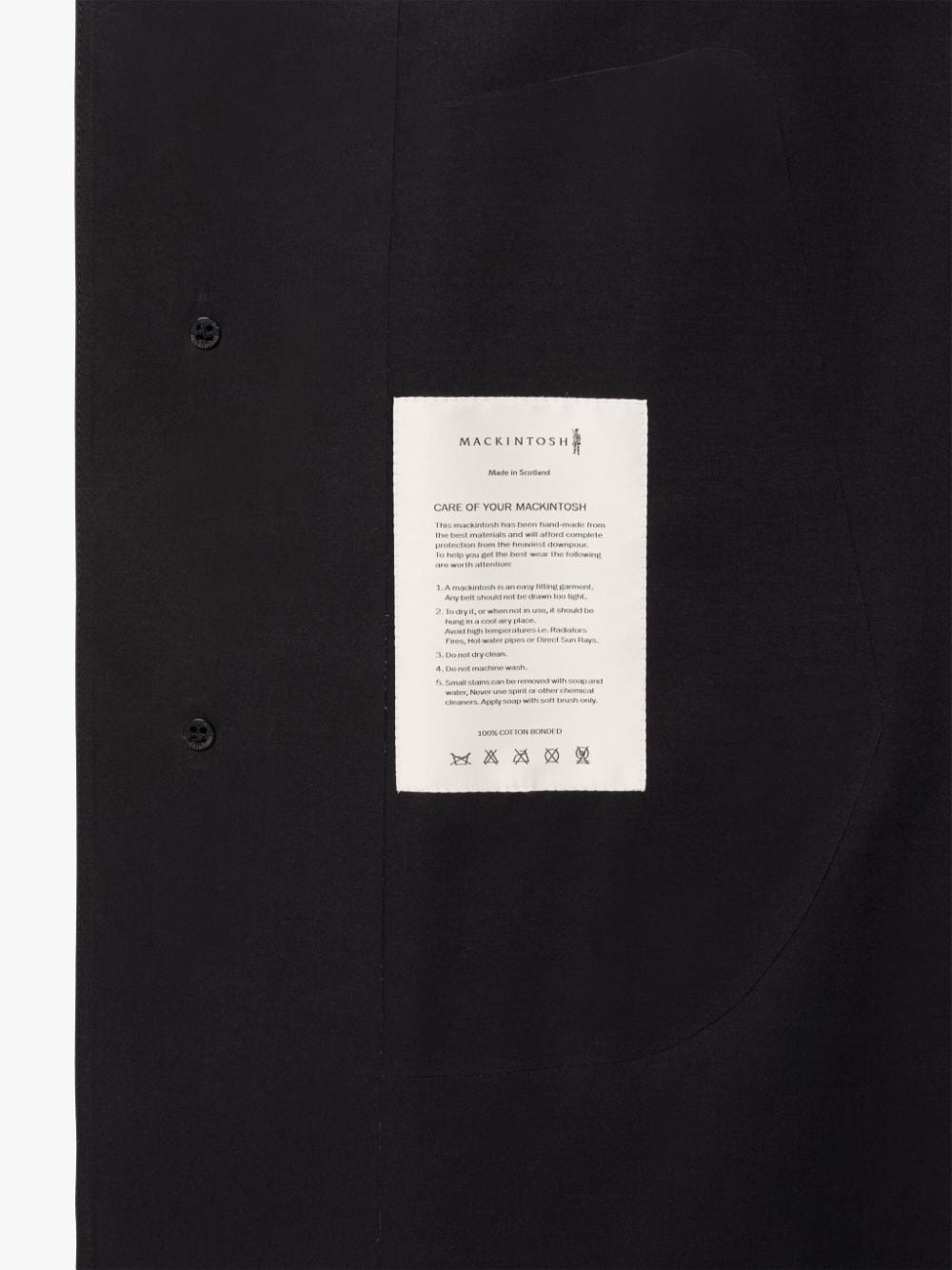 TARTAN OXFORD BLACK BONDED COTTON 3/4 COAT - 6