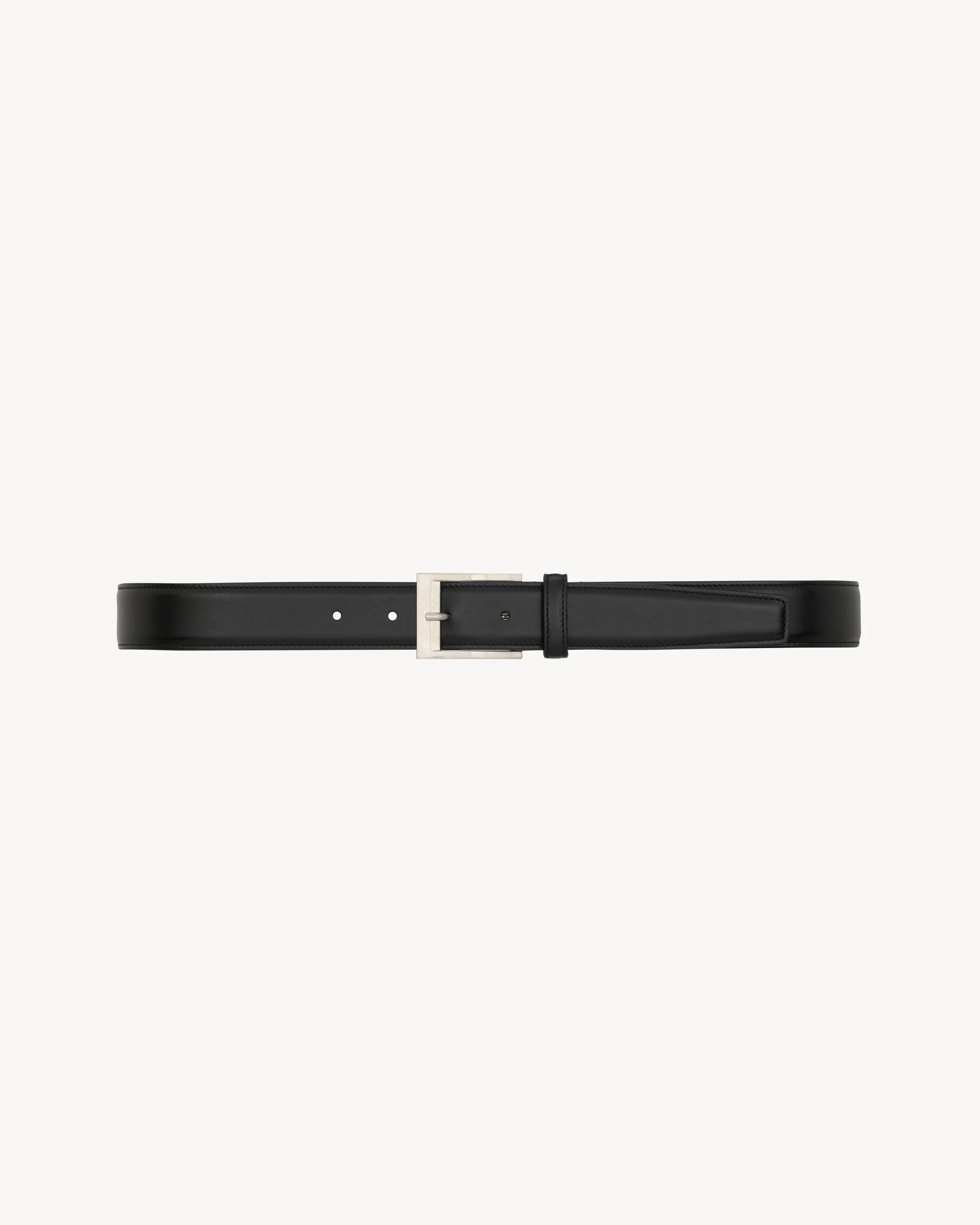 RECTANGULAR BUCKLE BELT IN SMOOTH LEATHER - 1