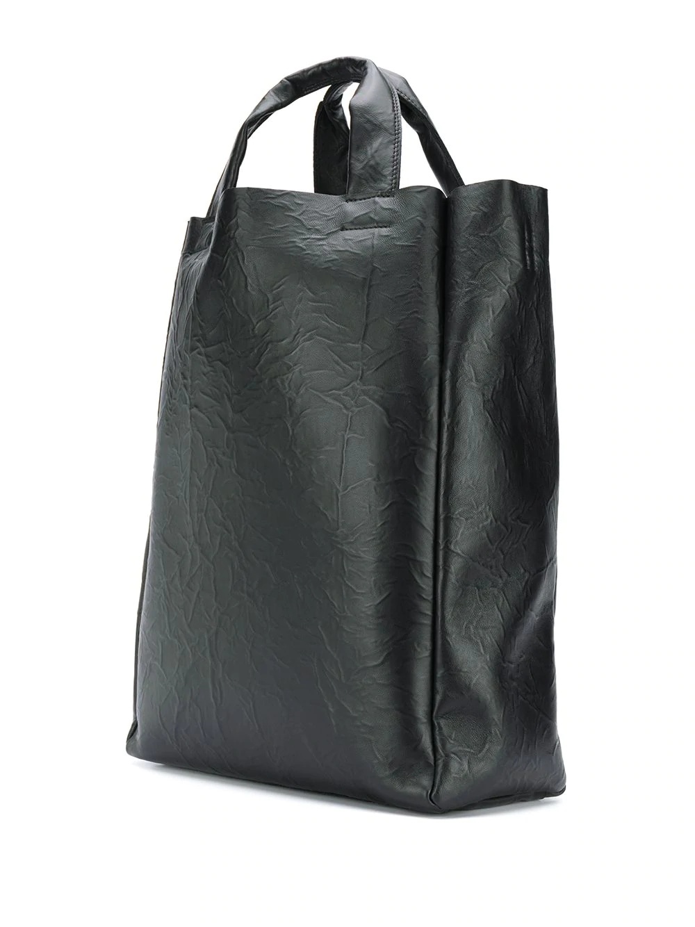 lambskin crinkle tote bag - 3