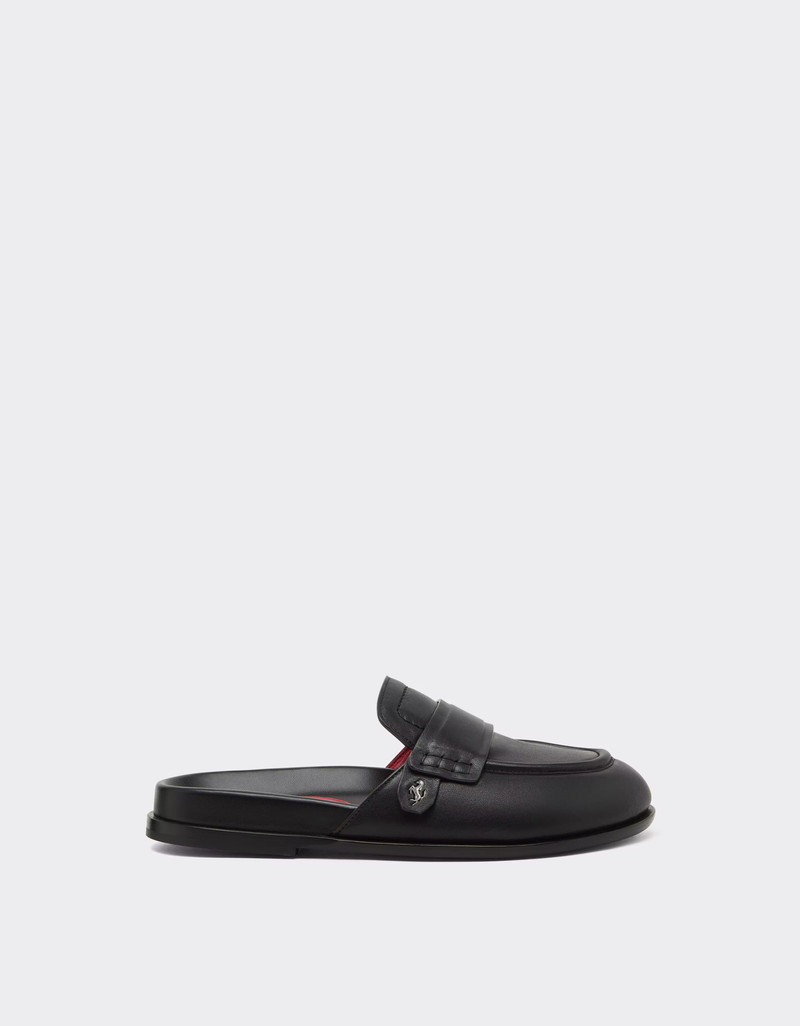 Leather Clog with Prancing Horse 1