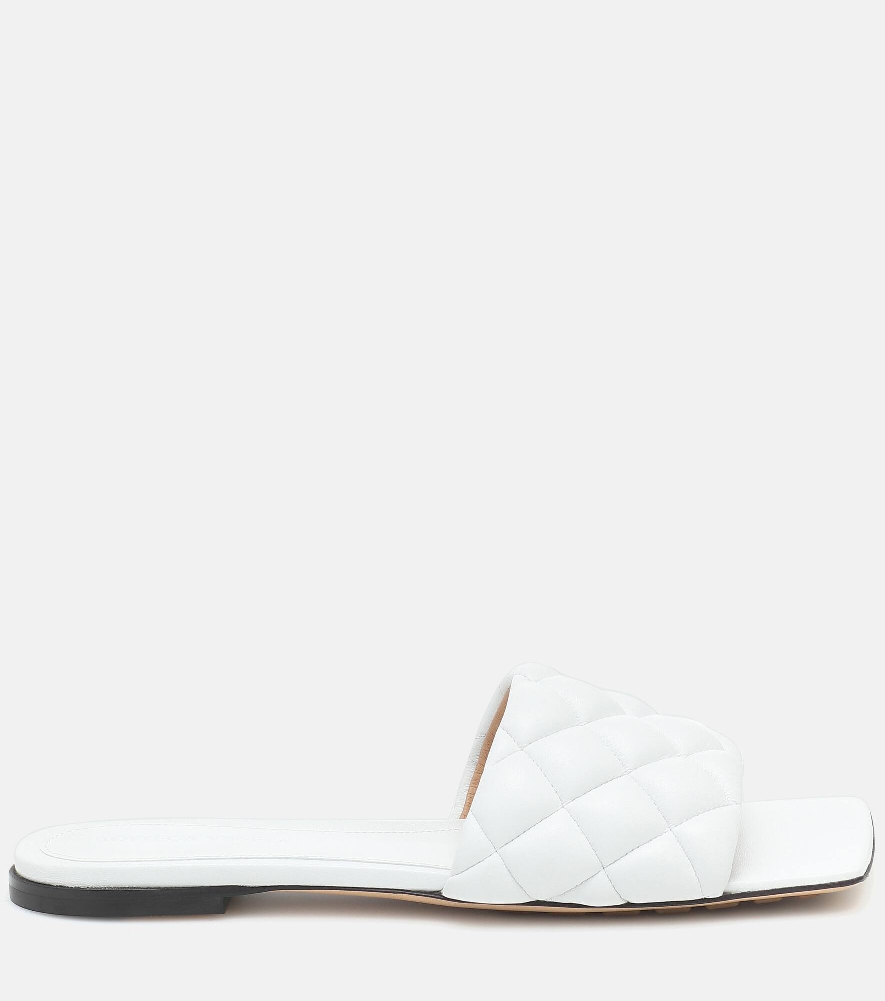 Padded leather sandals - 4
