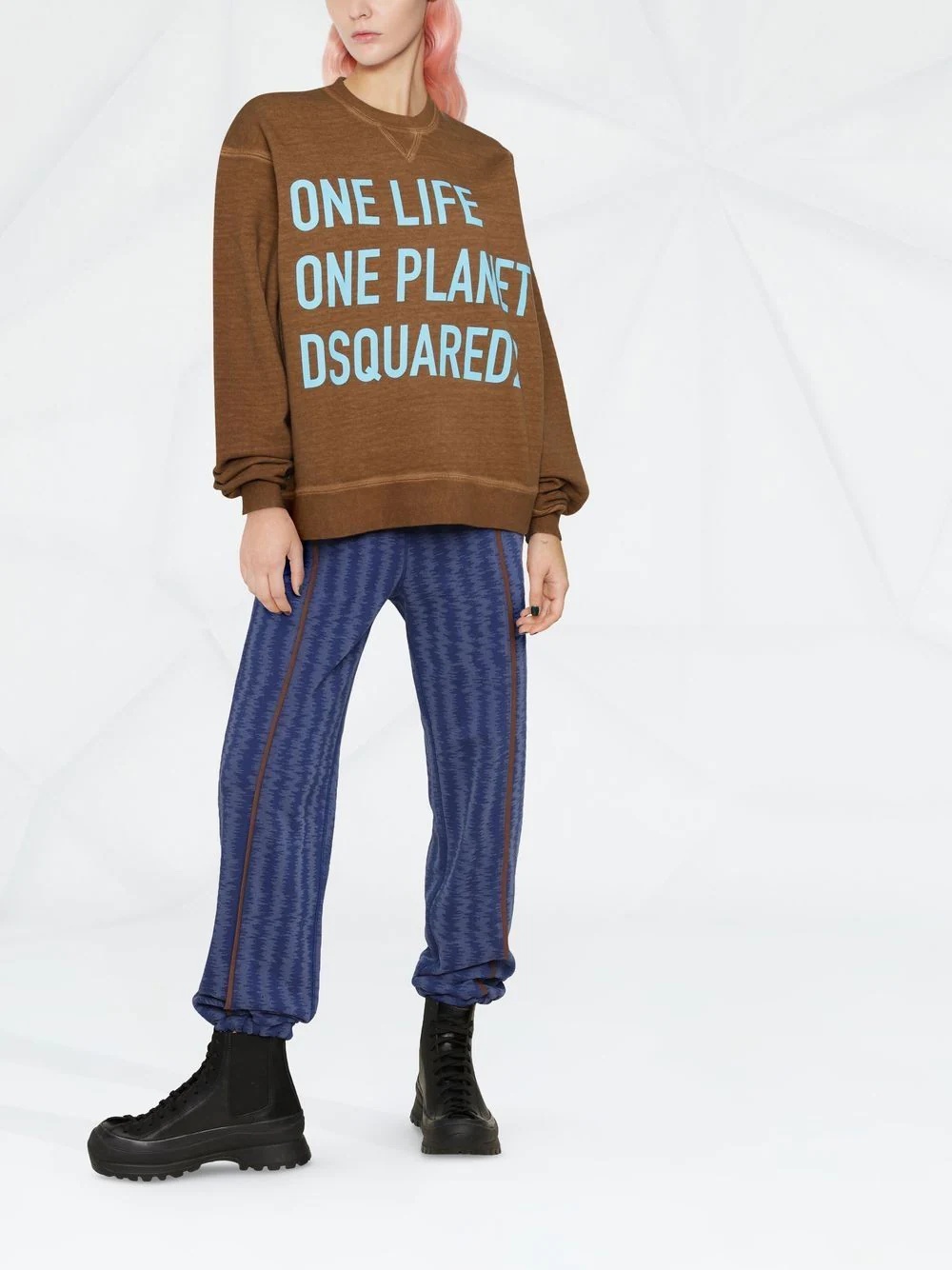 slogan-print sweatshirt - 2