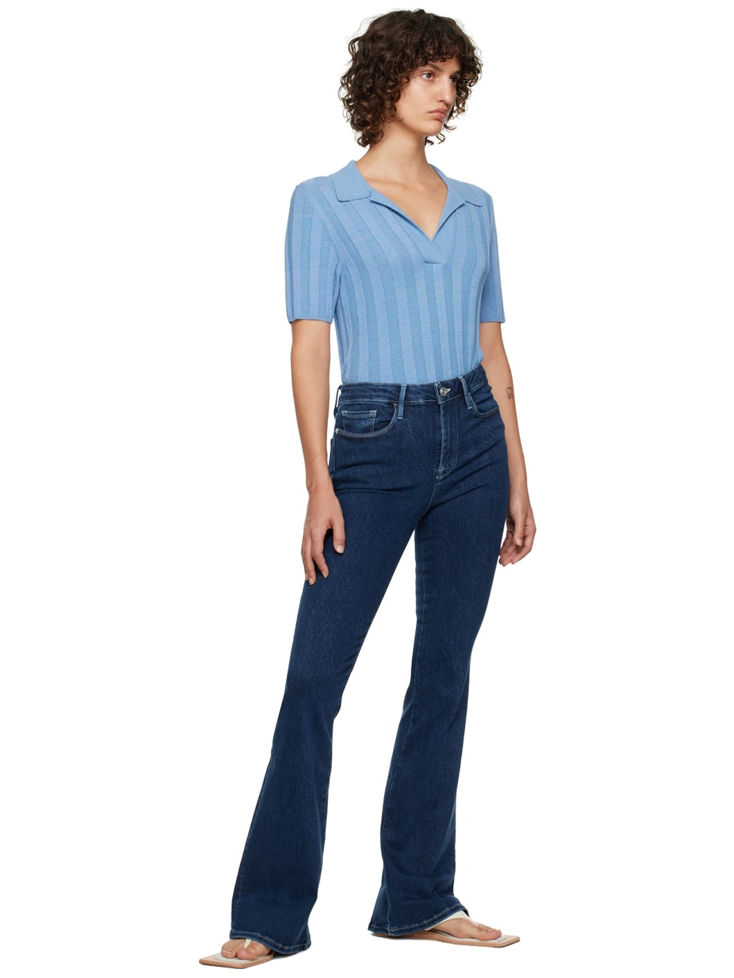 Blue 'Le One' Jeans - 4