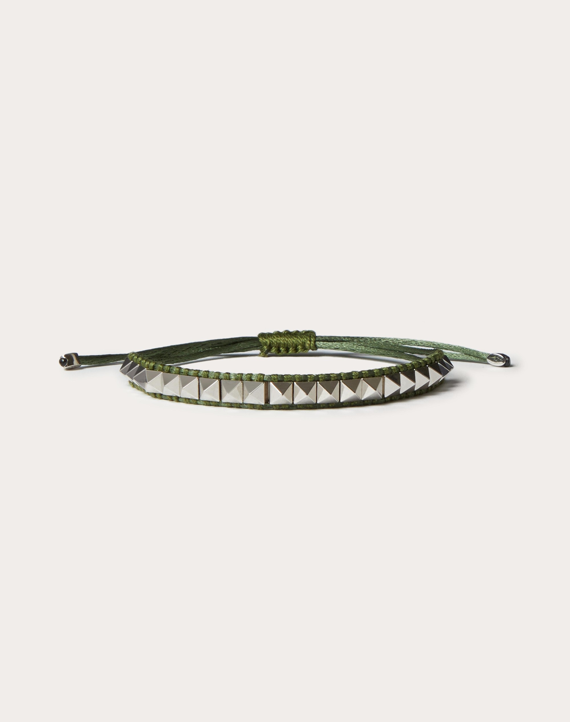 COTTON AND METAL VALENTINO COLOR SIGN BRACELET - 1