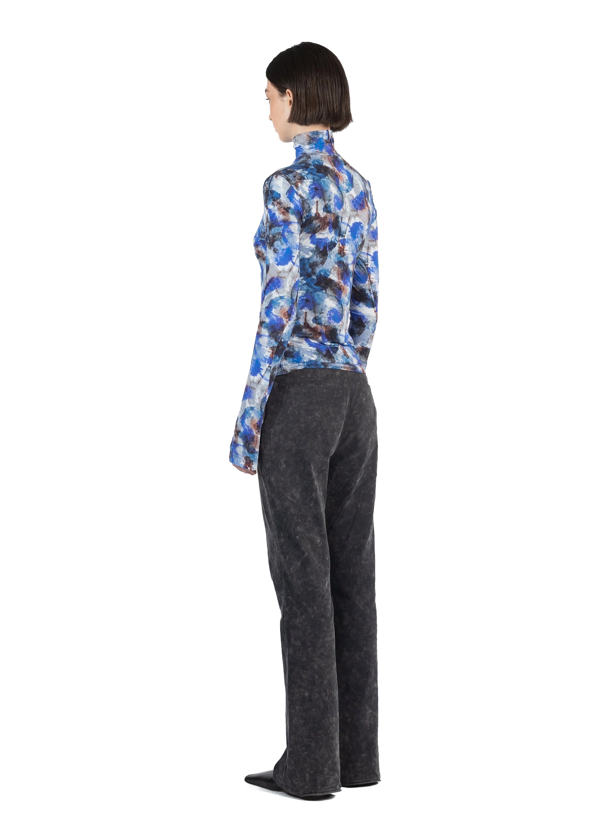 Fitted Tailored Trousers Washed Grey - 3