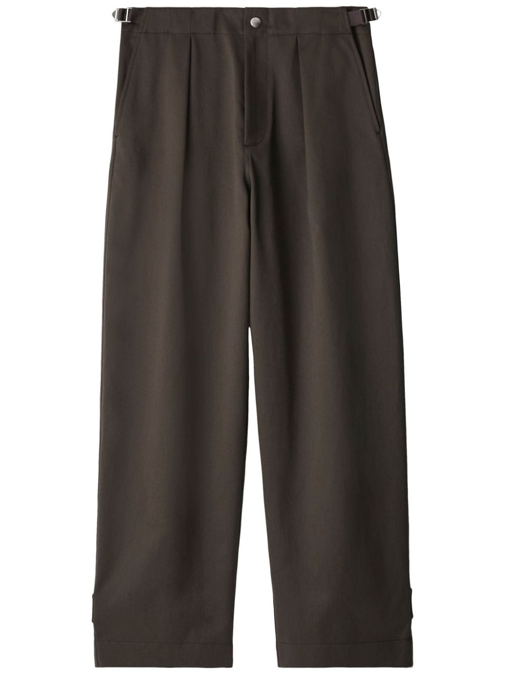 straight-leg cotton trousers - 1