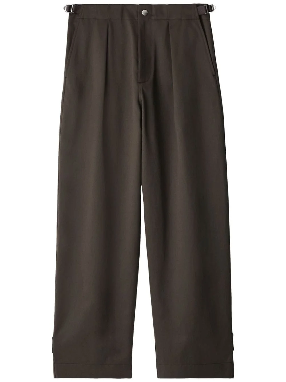 straight-leg cotton trousers - 1