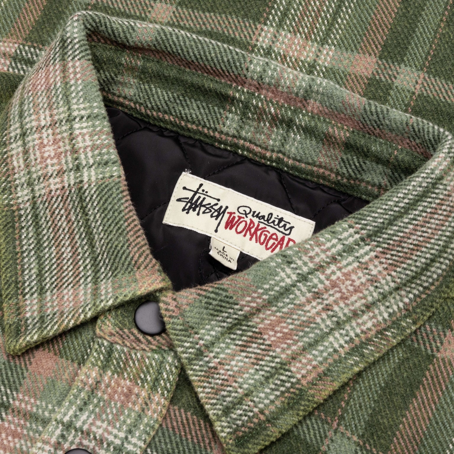 HEAVY WASHED PLAID SHIRT - GREEN - 3