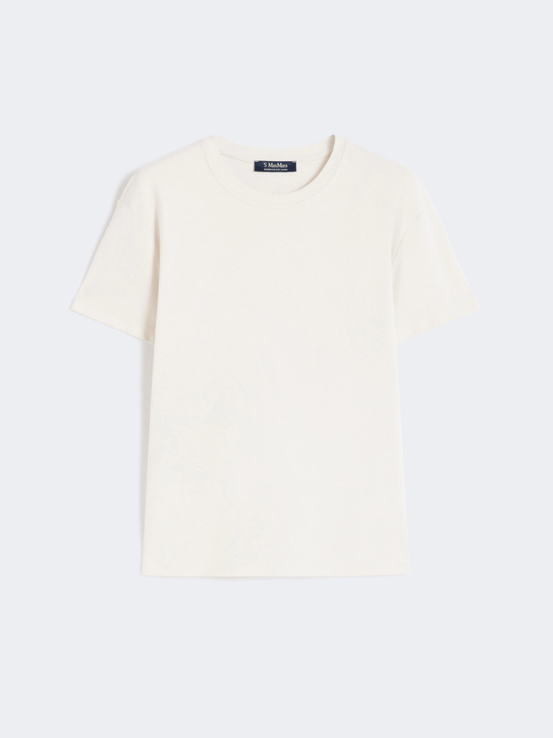 BELLA Embroidered jersey T-shirt - SAND 1
