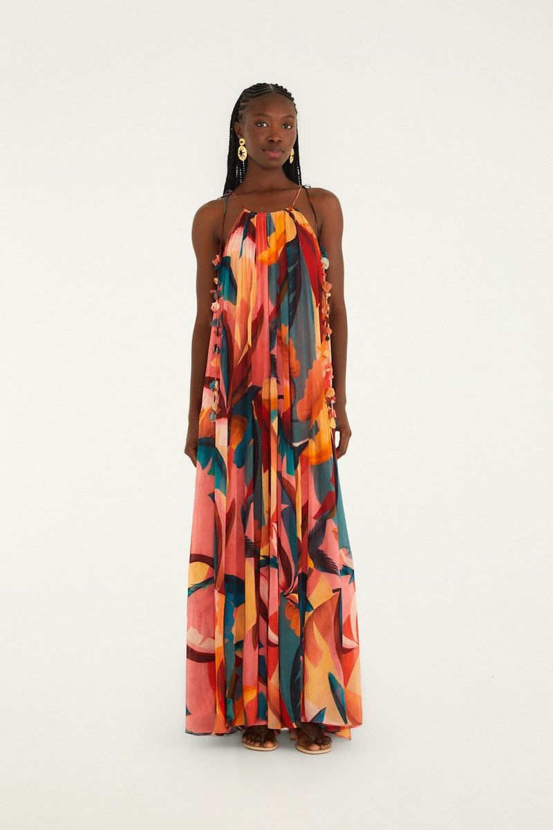 Multicolor Atlantic Rainforest Sleeveless Maxi Dress 1