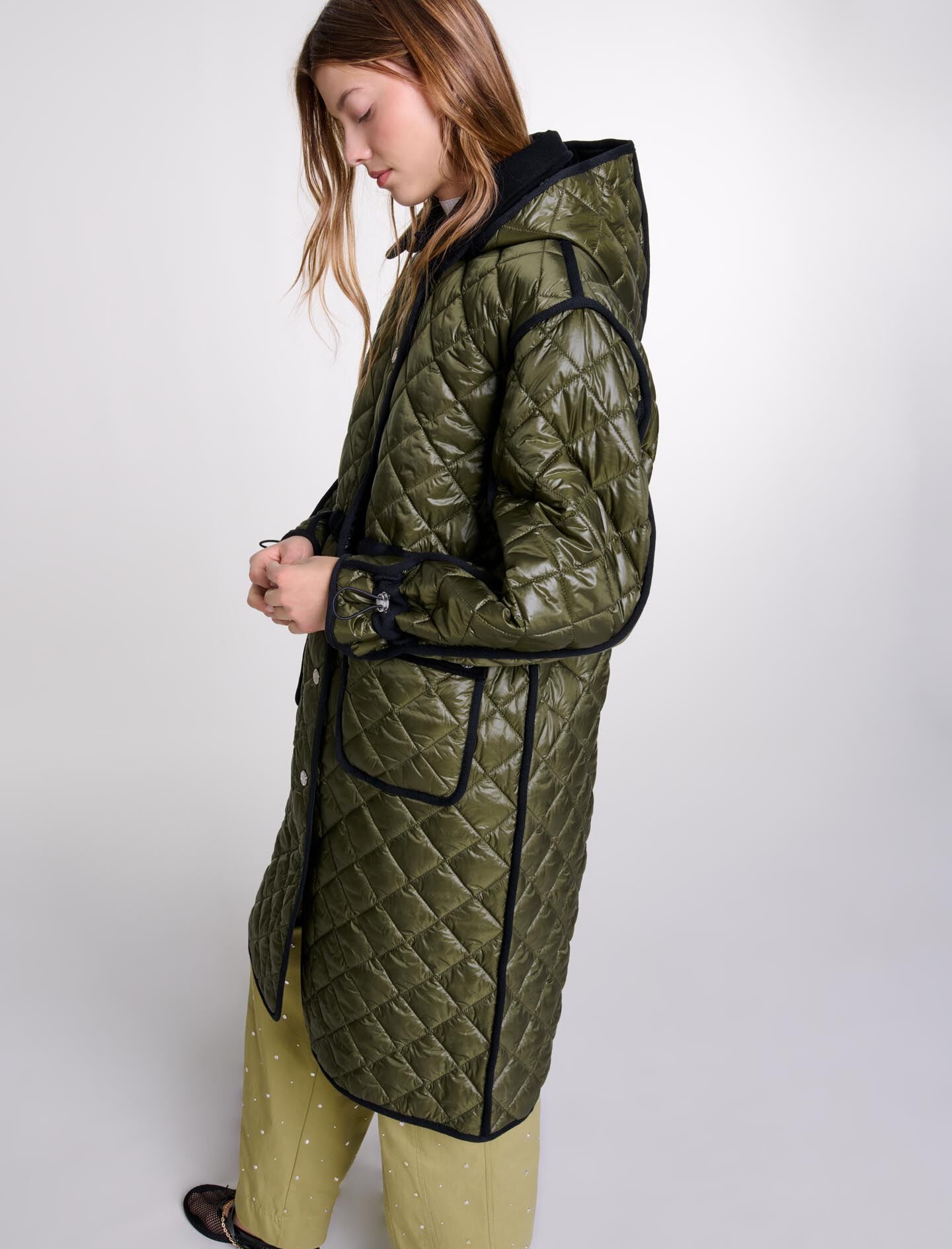 Contrast quilted puffer jacket - 9