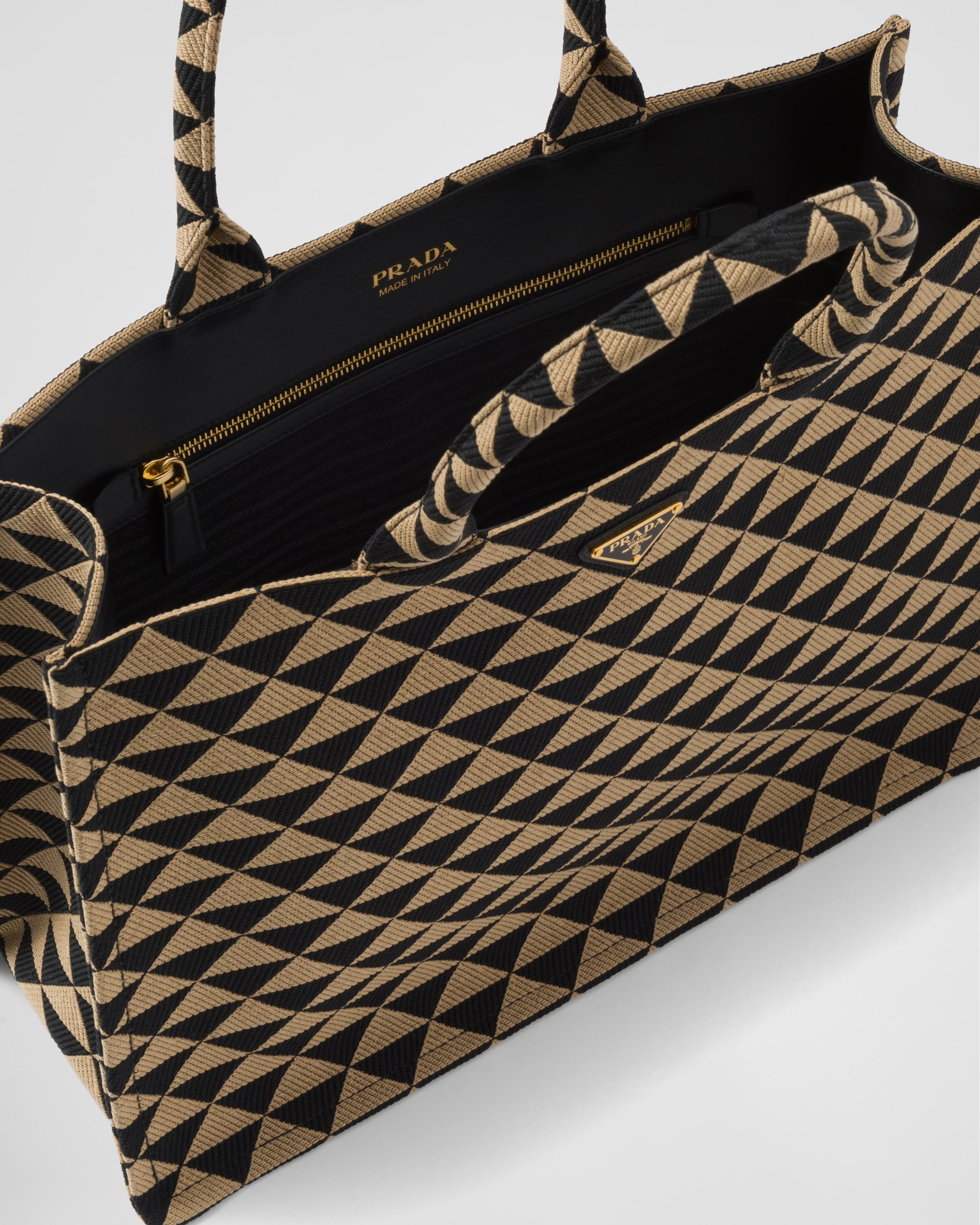 Prada Symbole embroidered fabric tote bag - 5