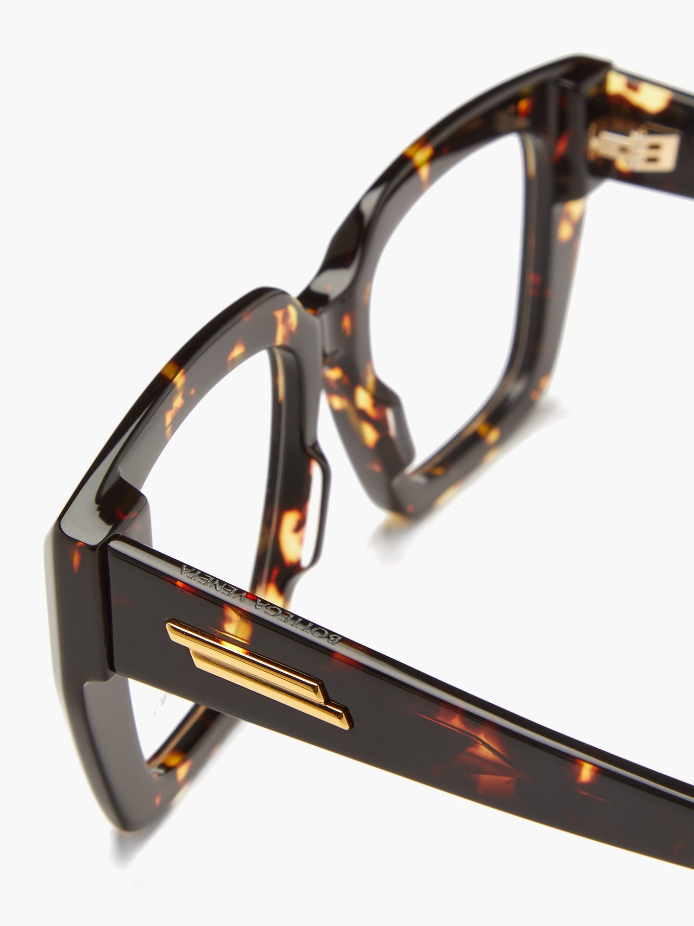 Square tortoiseshell-acetate glasses - 2