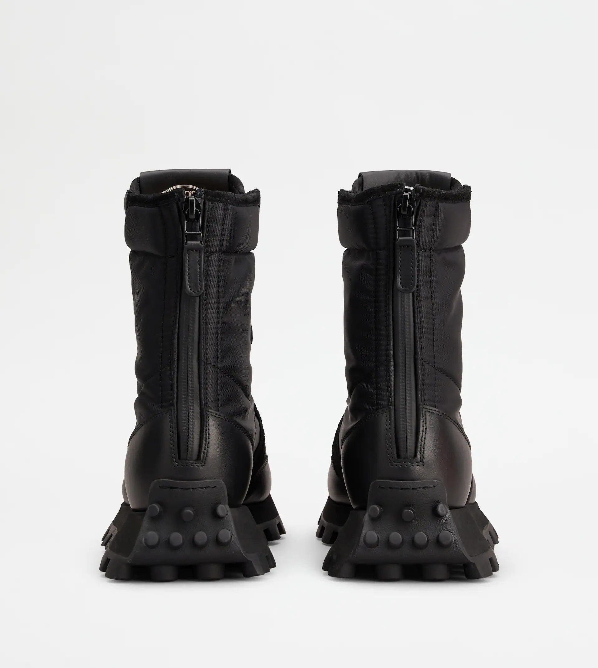 ANKLE BOOTS TOD'S 1T IN LEATHER AND FABRIC - BLACK - 2