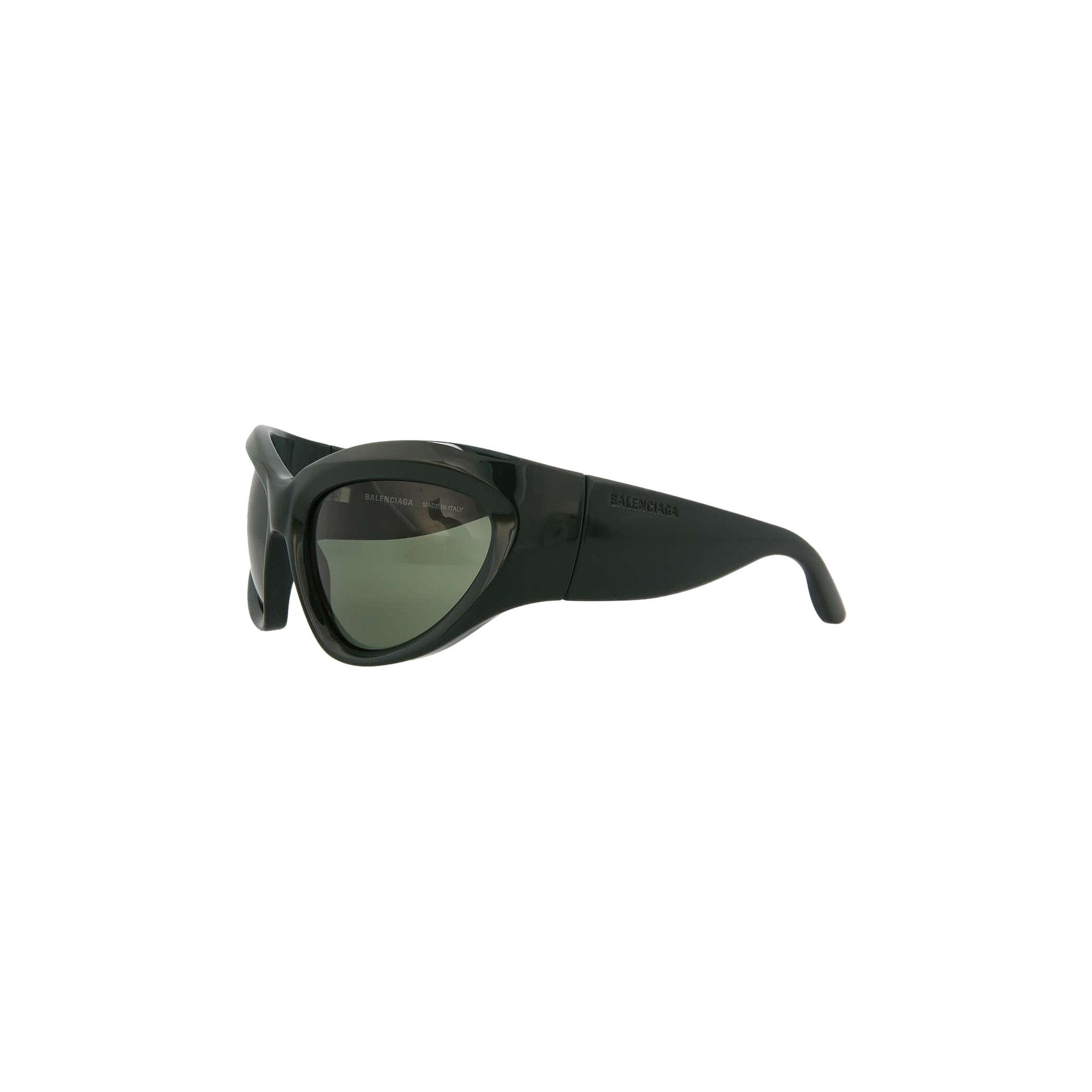 Balenciaga Wrap Around Sunglasses 'Green' - 3