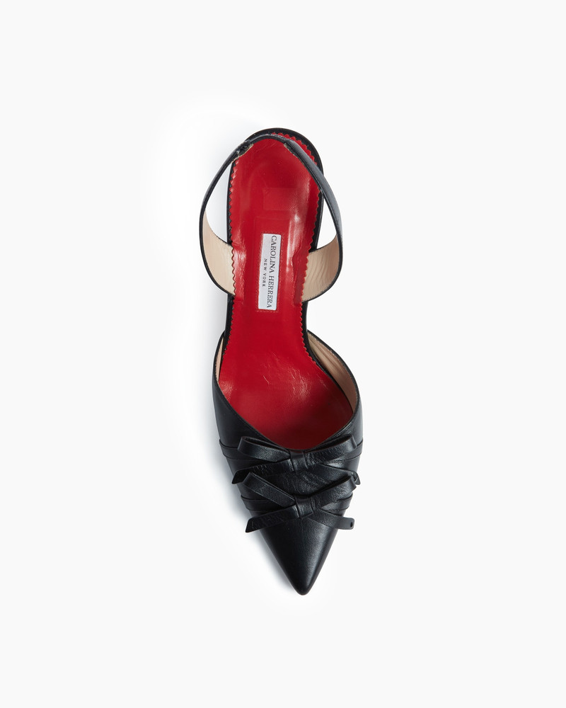 CAROLINA HERRERA Leather Slingback outlook