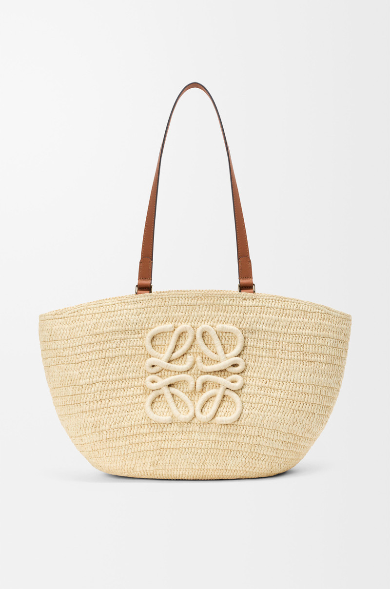 Medium Eclipse basket in raffia and calfskin 4