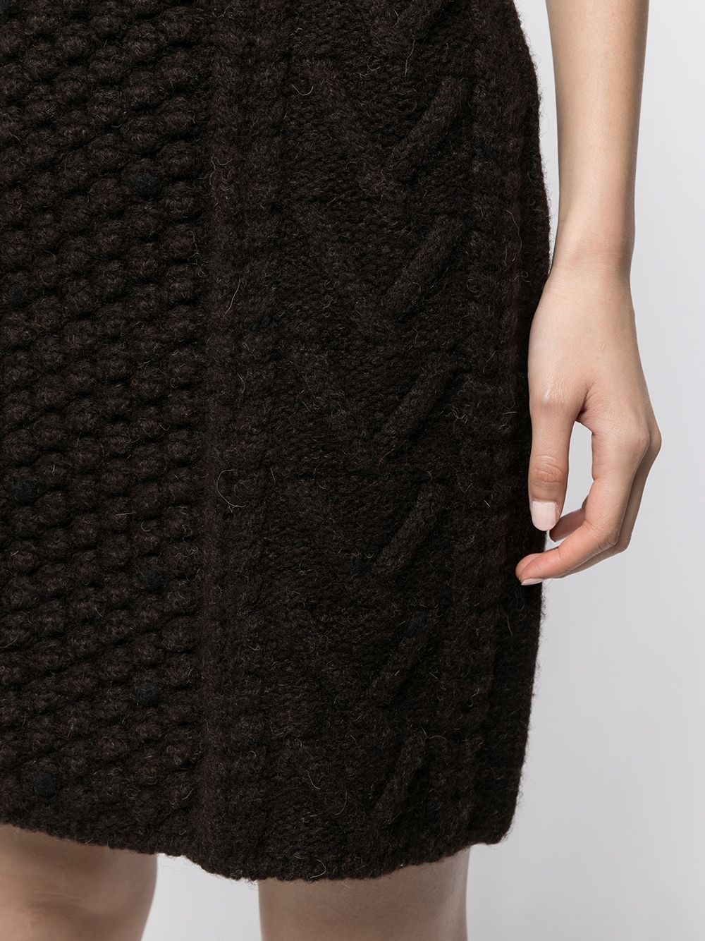 chunky-knit high-waist skirt - 5
