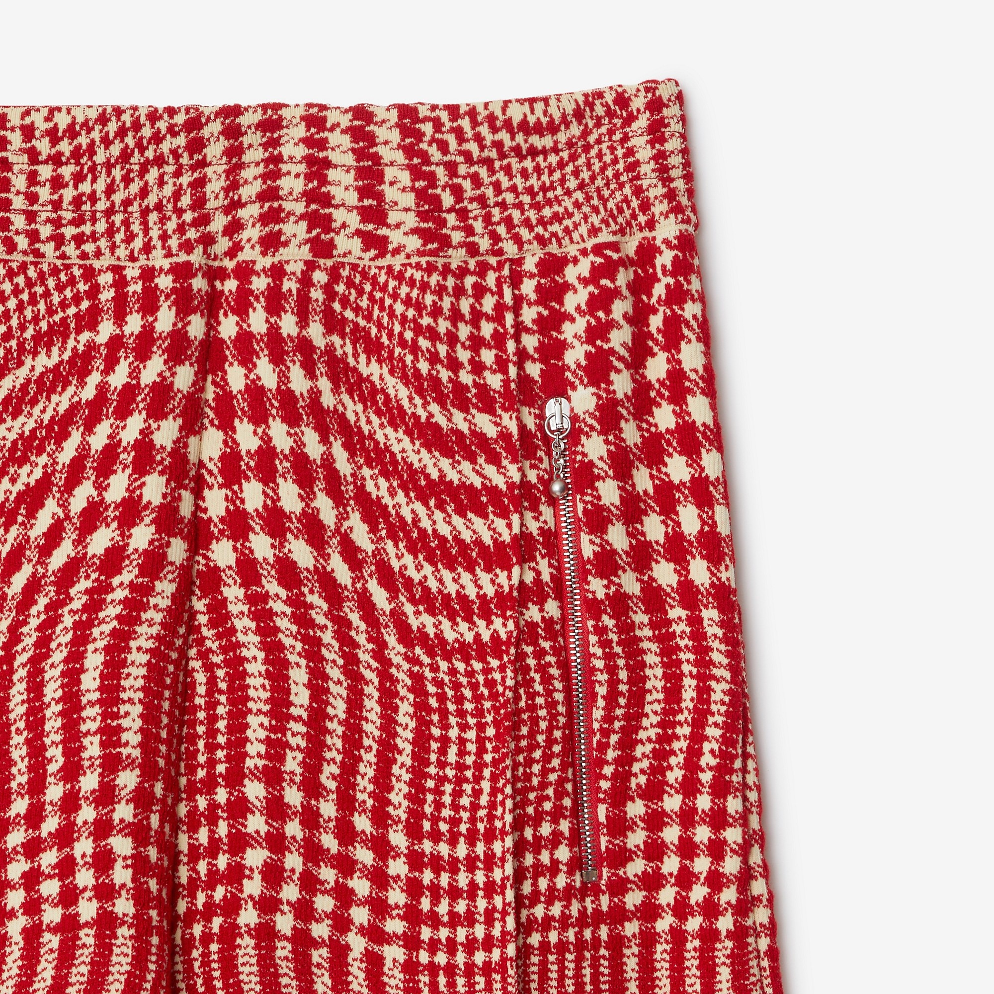Warped Houndstooth Wool Blend Trousers - 6