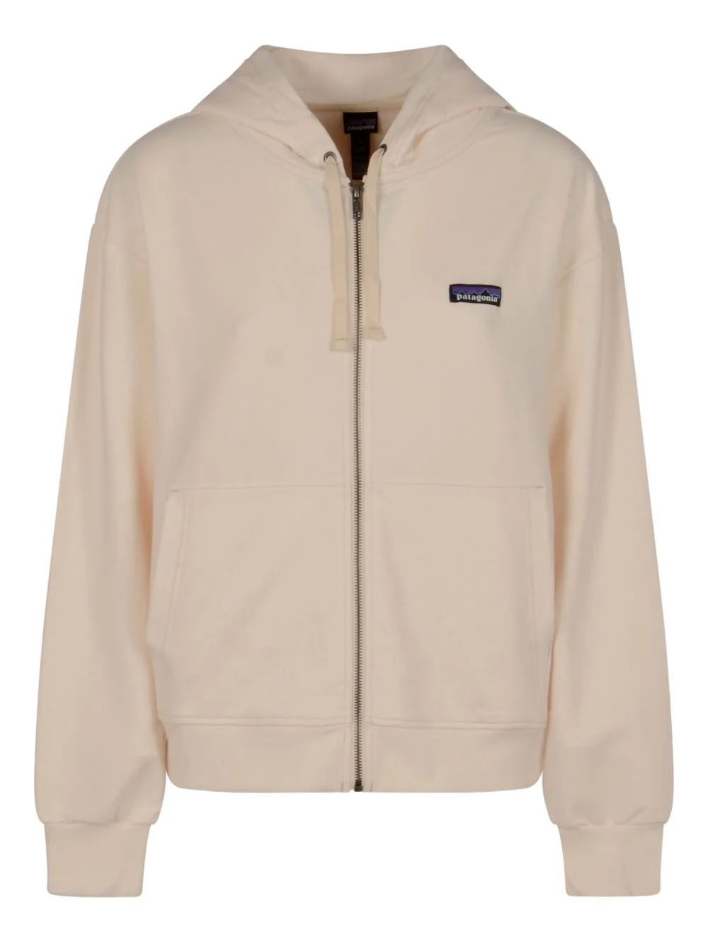 logo-patch hooded zip-up sweatshirt - 1