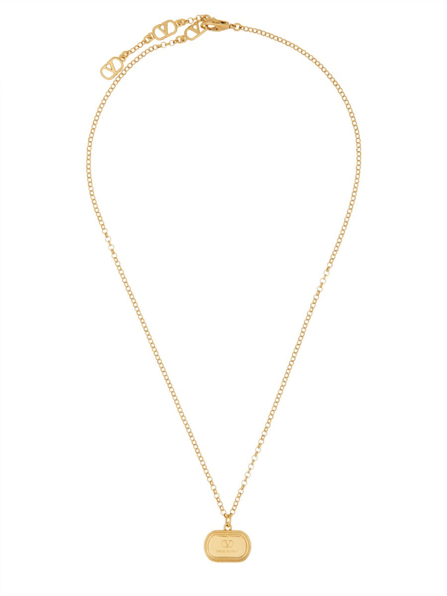Brass And Enamel "Ovalette" Necklace - 2