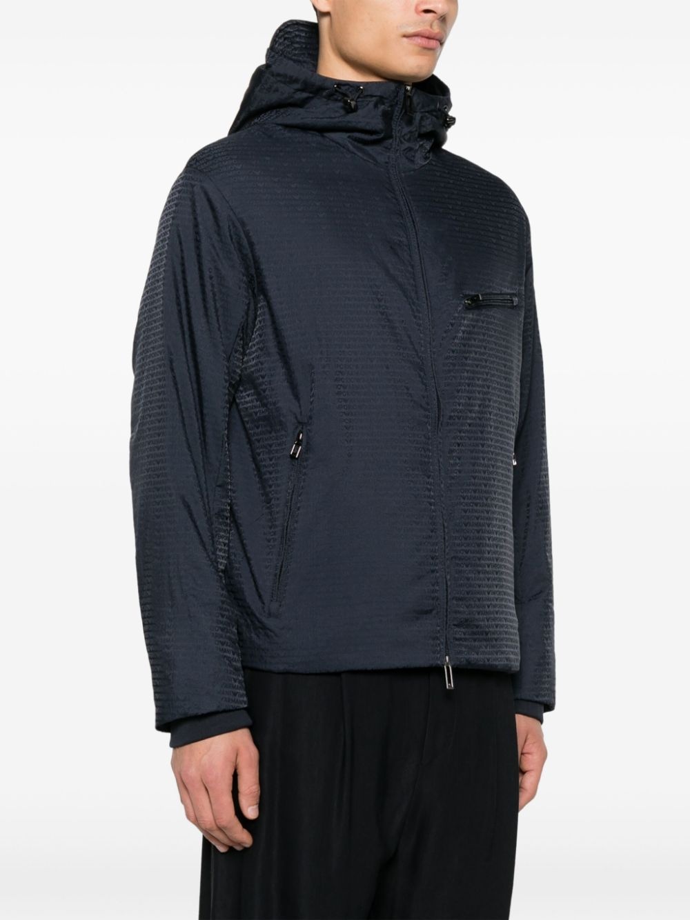 logo-jacquard jacket - 3