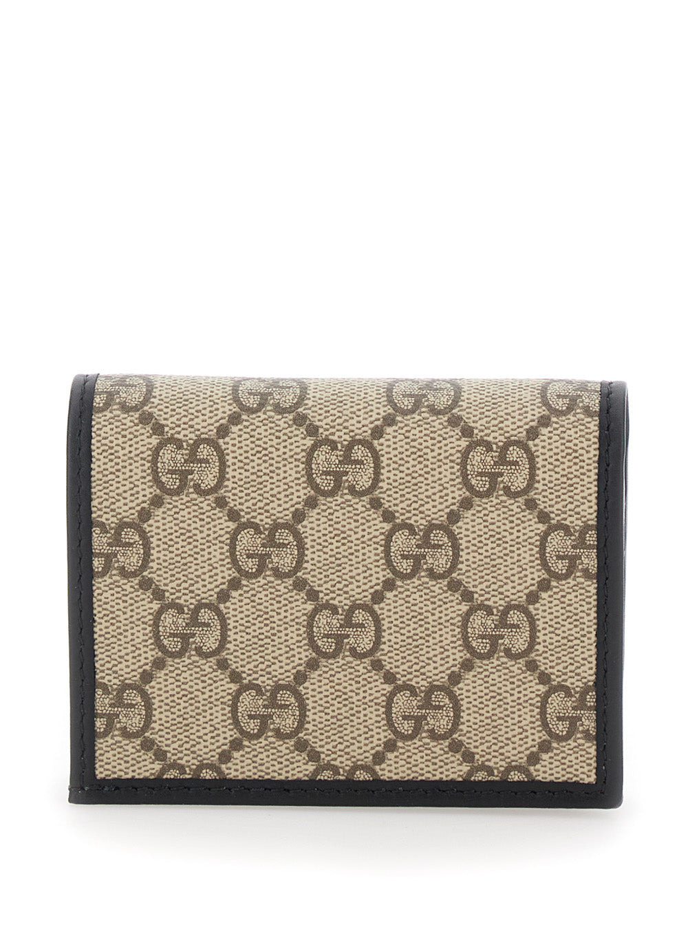 Gucci Women Brown Wallet With Metal Buckle On The Front And All-Over Gg Motif In Fabric Woman - 4